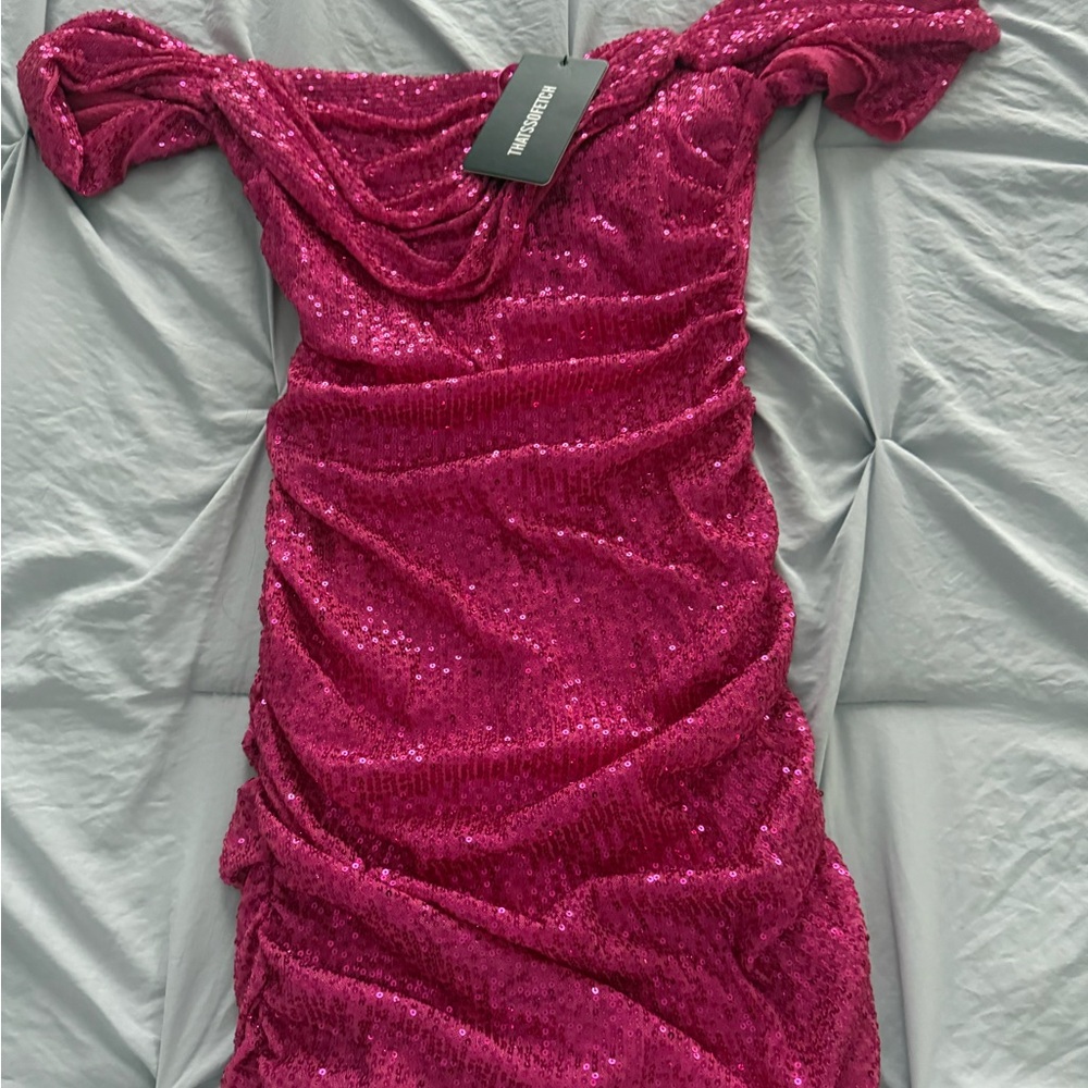 That’s so fetch Hot Pink Sequin Dress